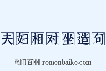 夫妇相对坐造句是什么意思的图片